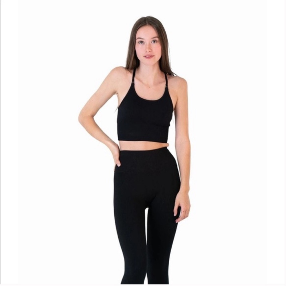 Balance Athletica Black Linear Racer Top Size M